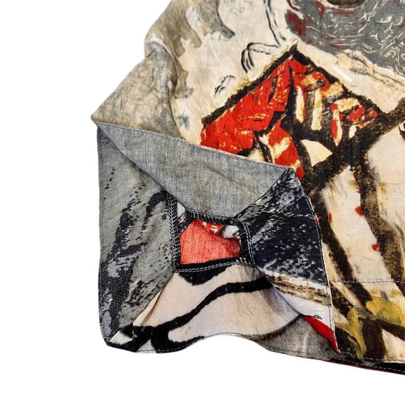 SYFS THC Women's XL Abstract Art Short Sleeve Dress Multicolor Casual - Picture 5 of 9